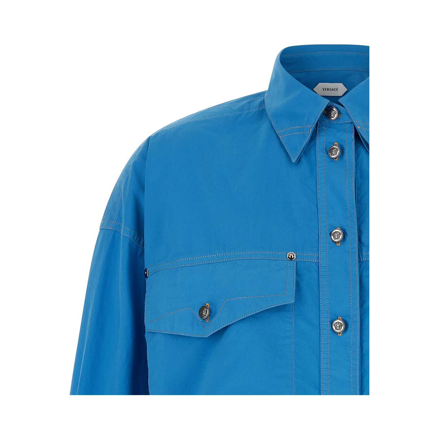 Blue Cotton Blouse