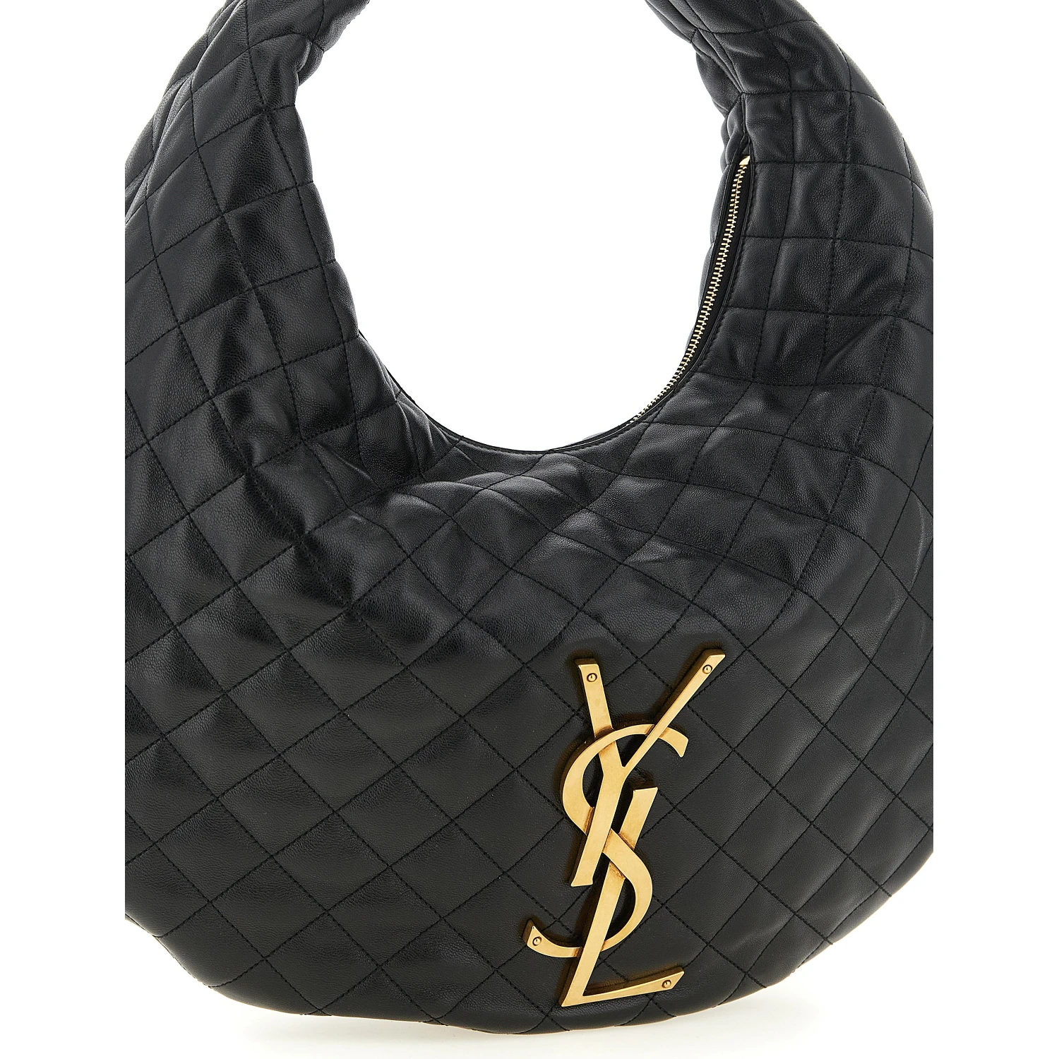 Black Lamb Leather Shoulder Bag