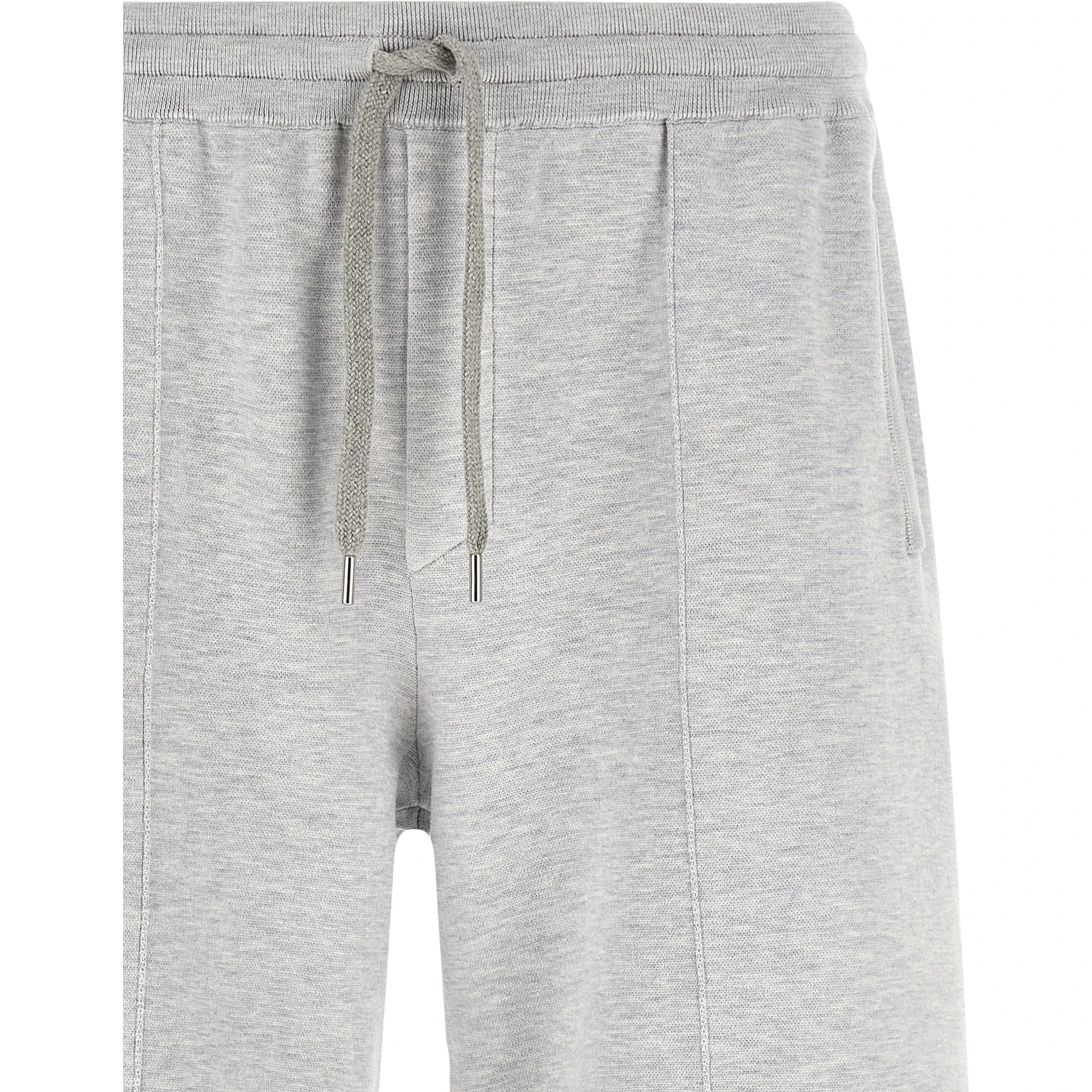 Gray Silk Bermuda Shorts
