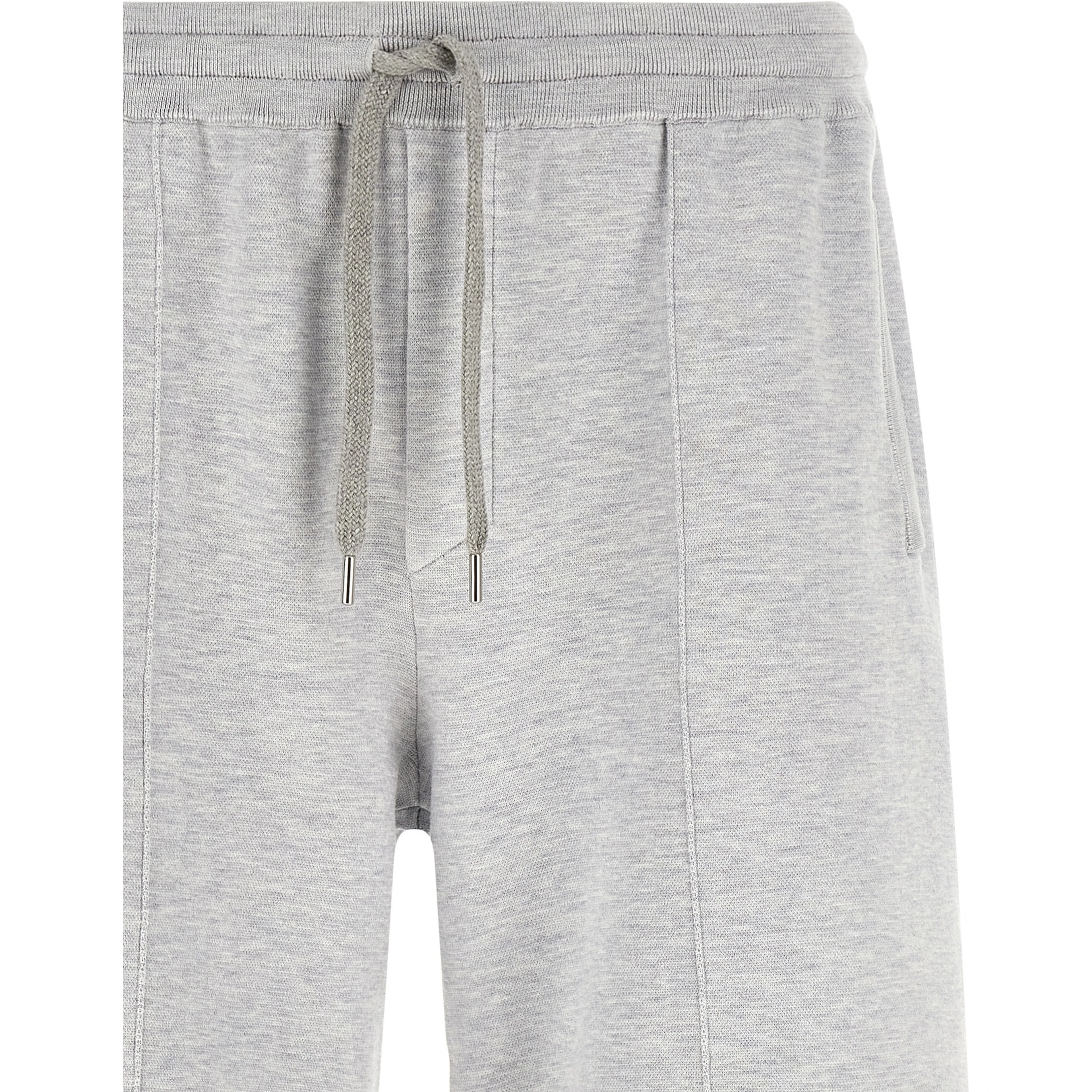Gray Silk Bermuda Shorts