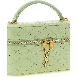 Bicolor Lamb Leather Handbag