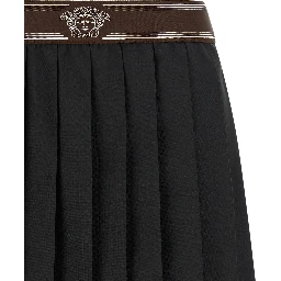 Black Wool Long Skirt