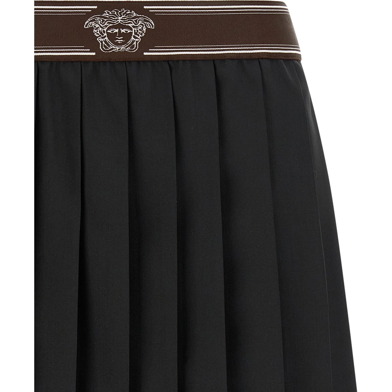 Black Wool Long Skirt
