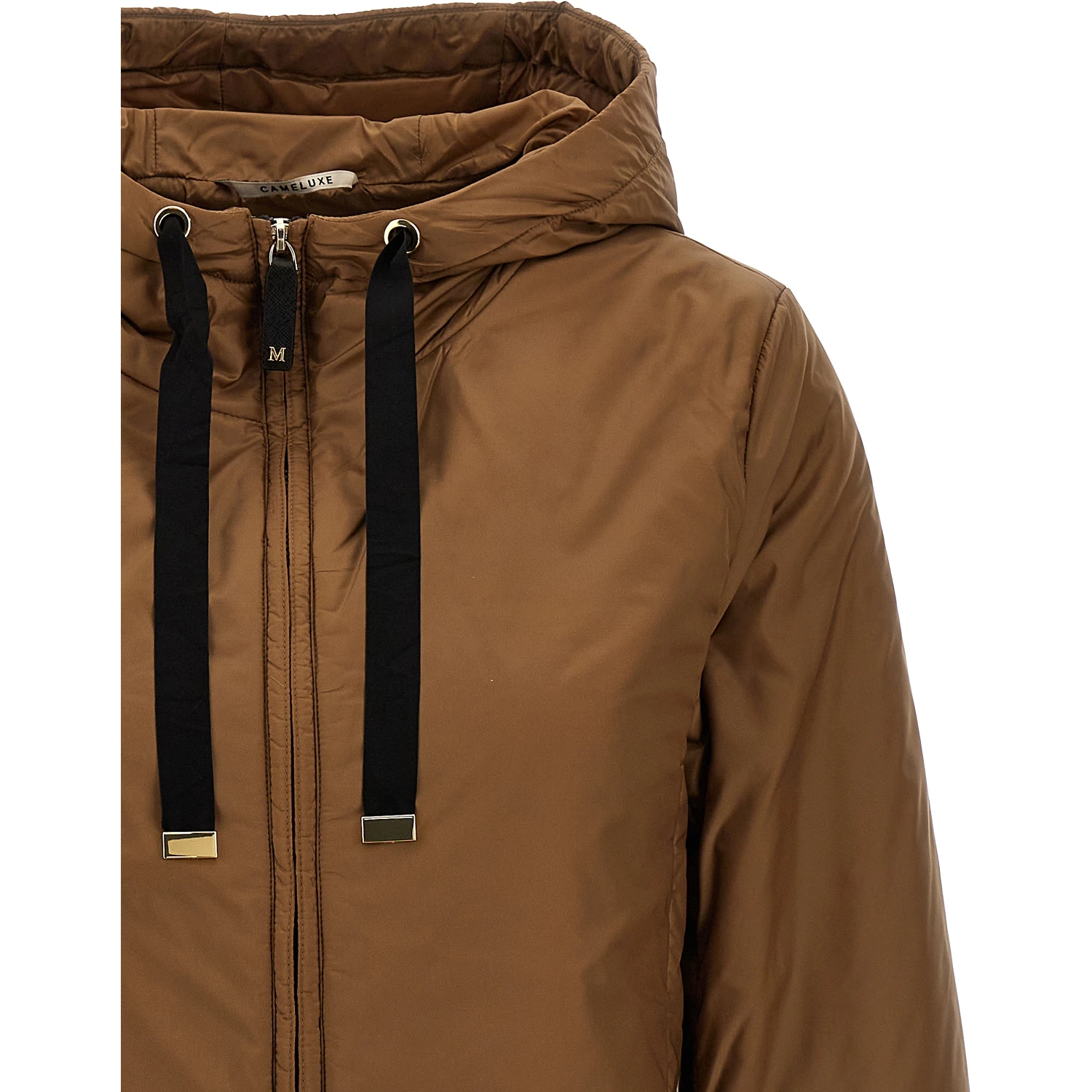 Brown Polyester Shell Jacket