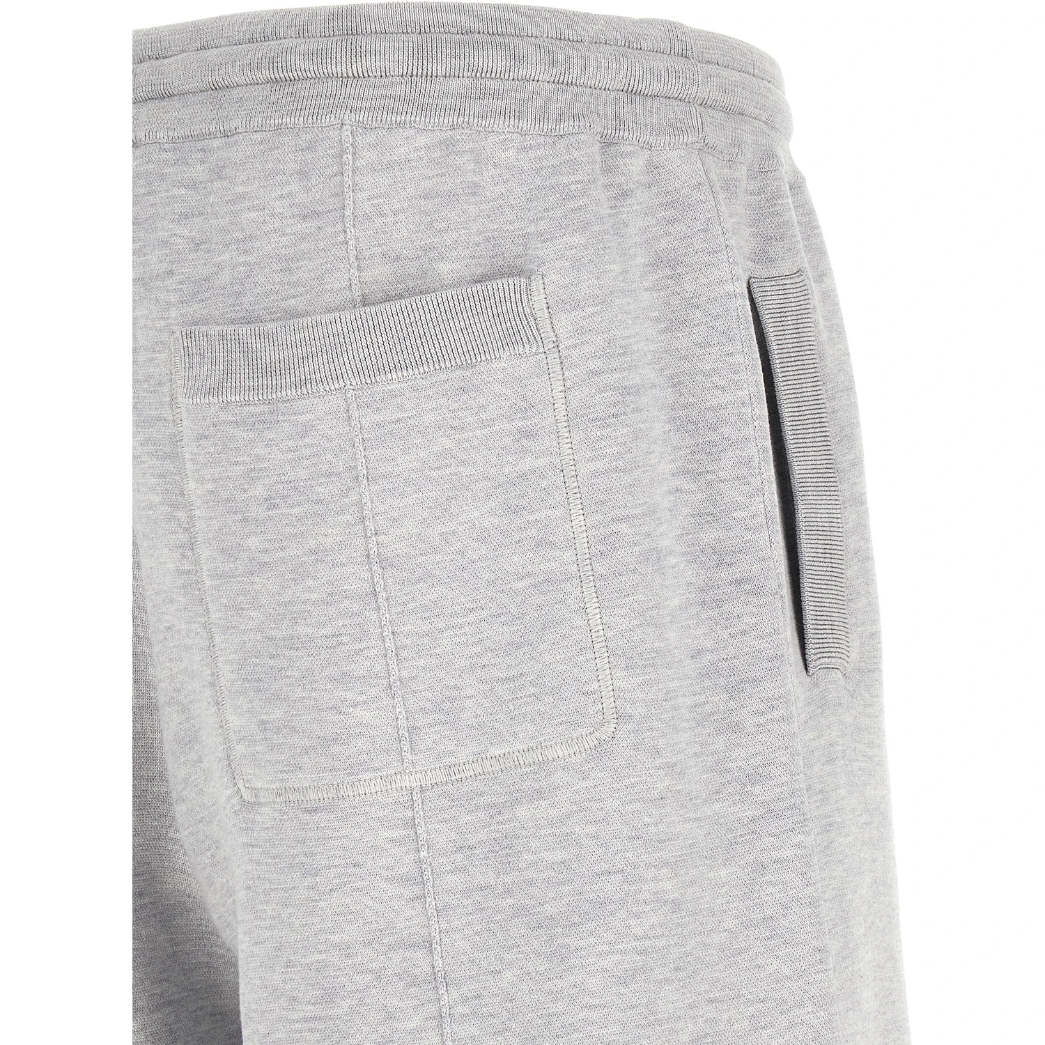 Gray Silk Bermuda Shorts