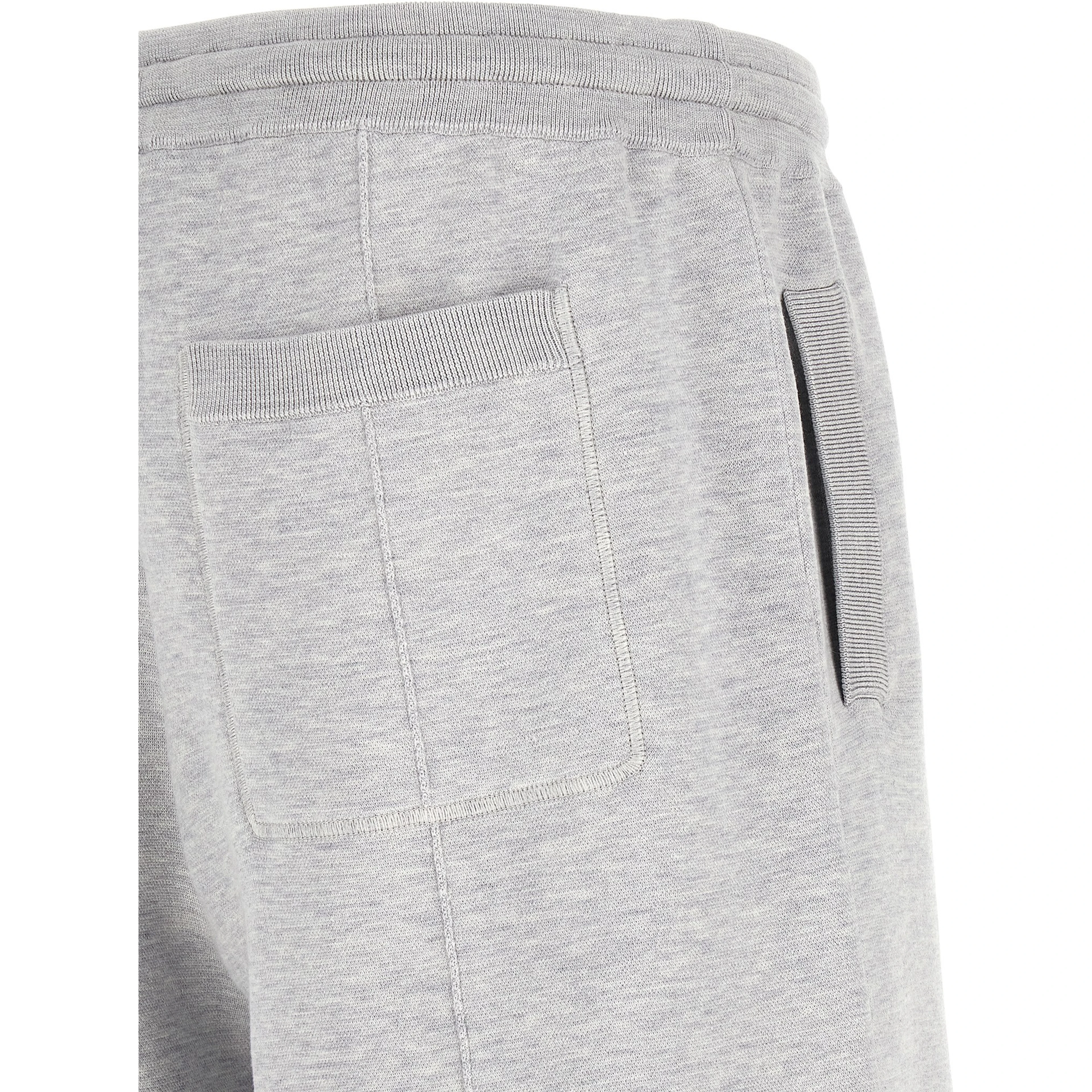 Gray Silk Bermuda Shorts