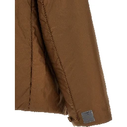 Brown Polyester Shell Jacket