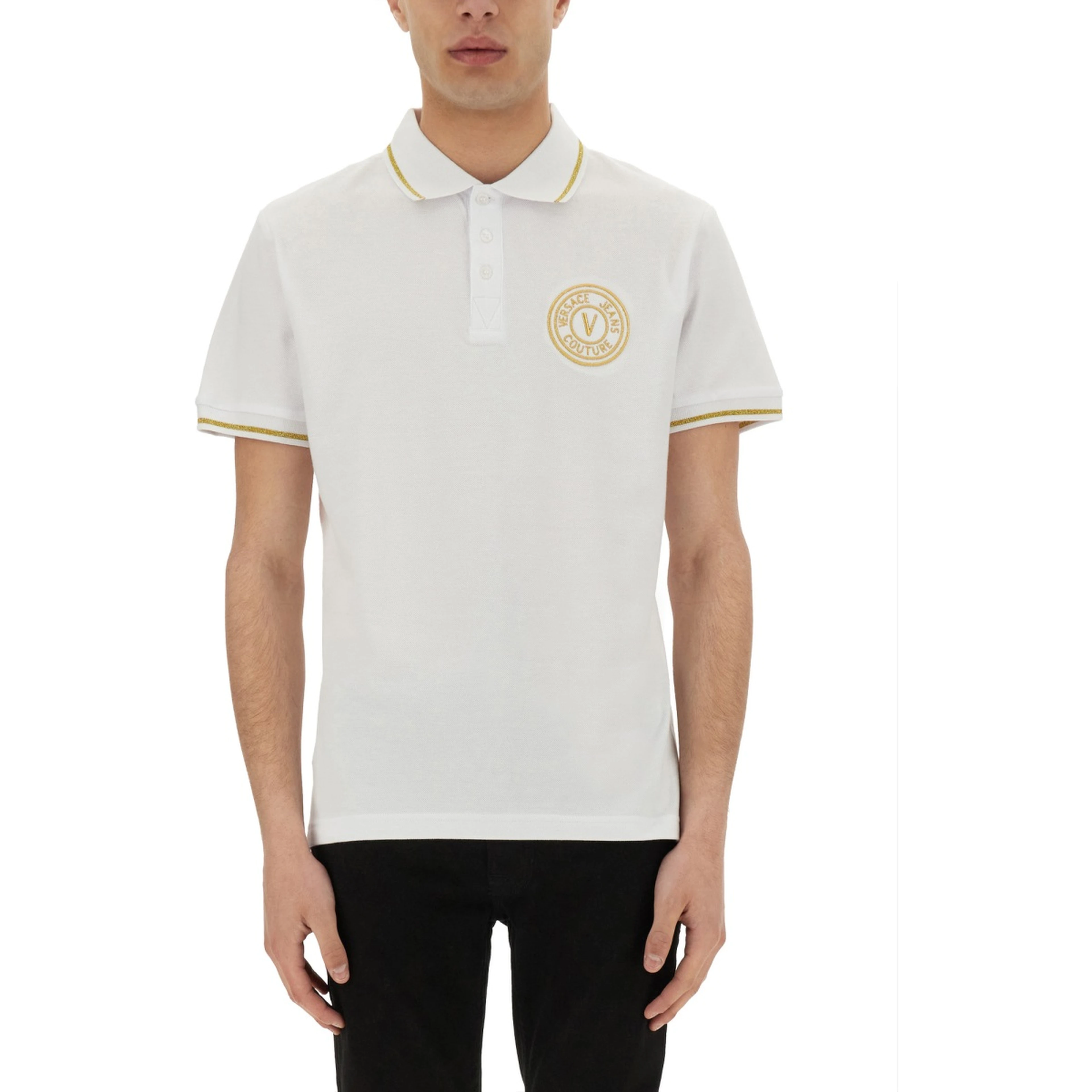 POLO IN COTONE CON V-EMBLEM