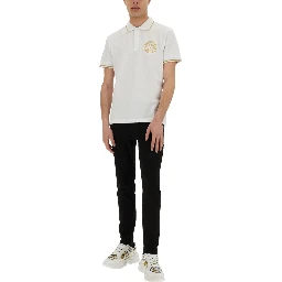 POLO IN COTONE CON V-EMBLEM