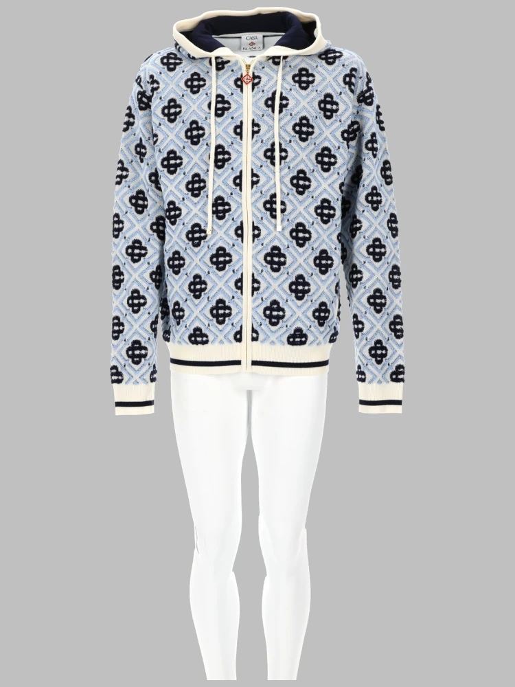 FELPA MONOGRAM CON CAPPUCCIO E ZIP