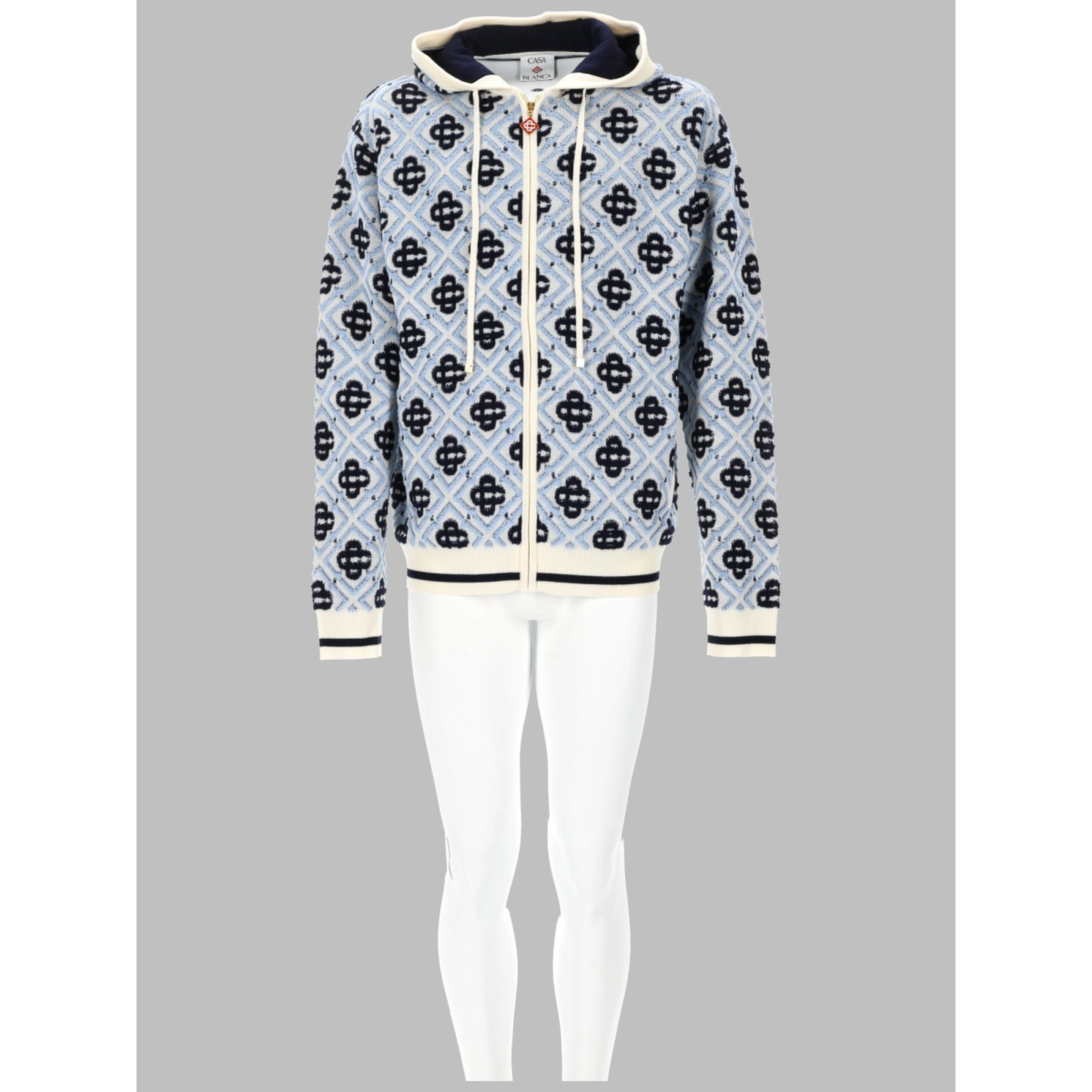 FELPA MONOGRAM CON CAPPUCCIO E ZIP
