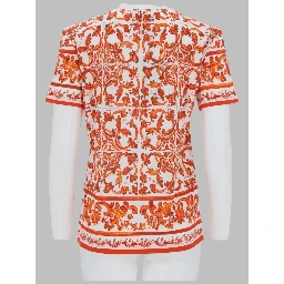 T-SHIRT IN JERSEY STAMPA MAIOLICA