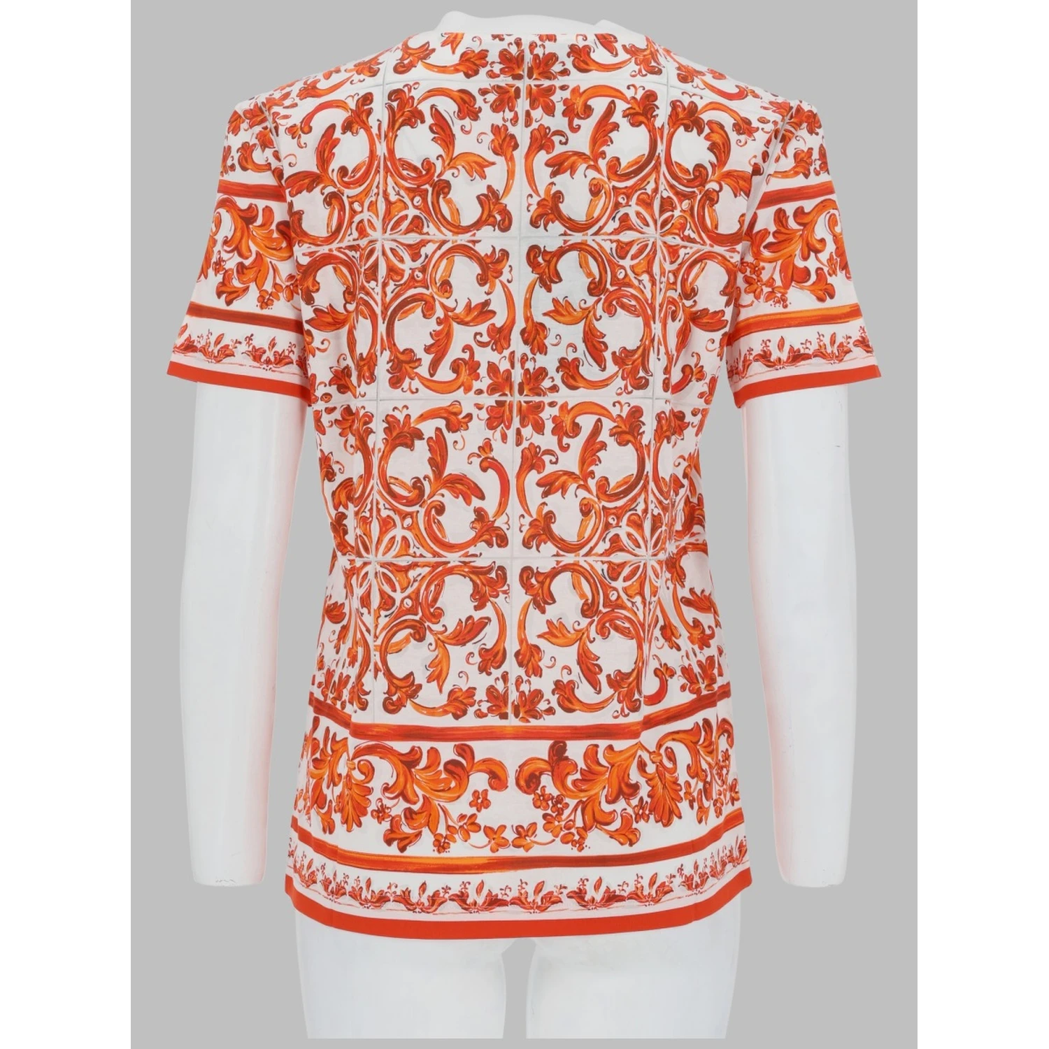 T-SHIRT IN JERSEY STAMPA MAIOLICA