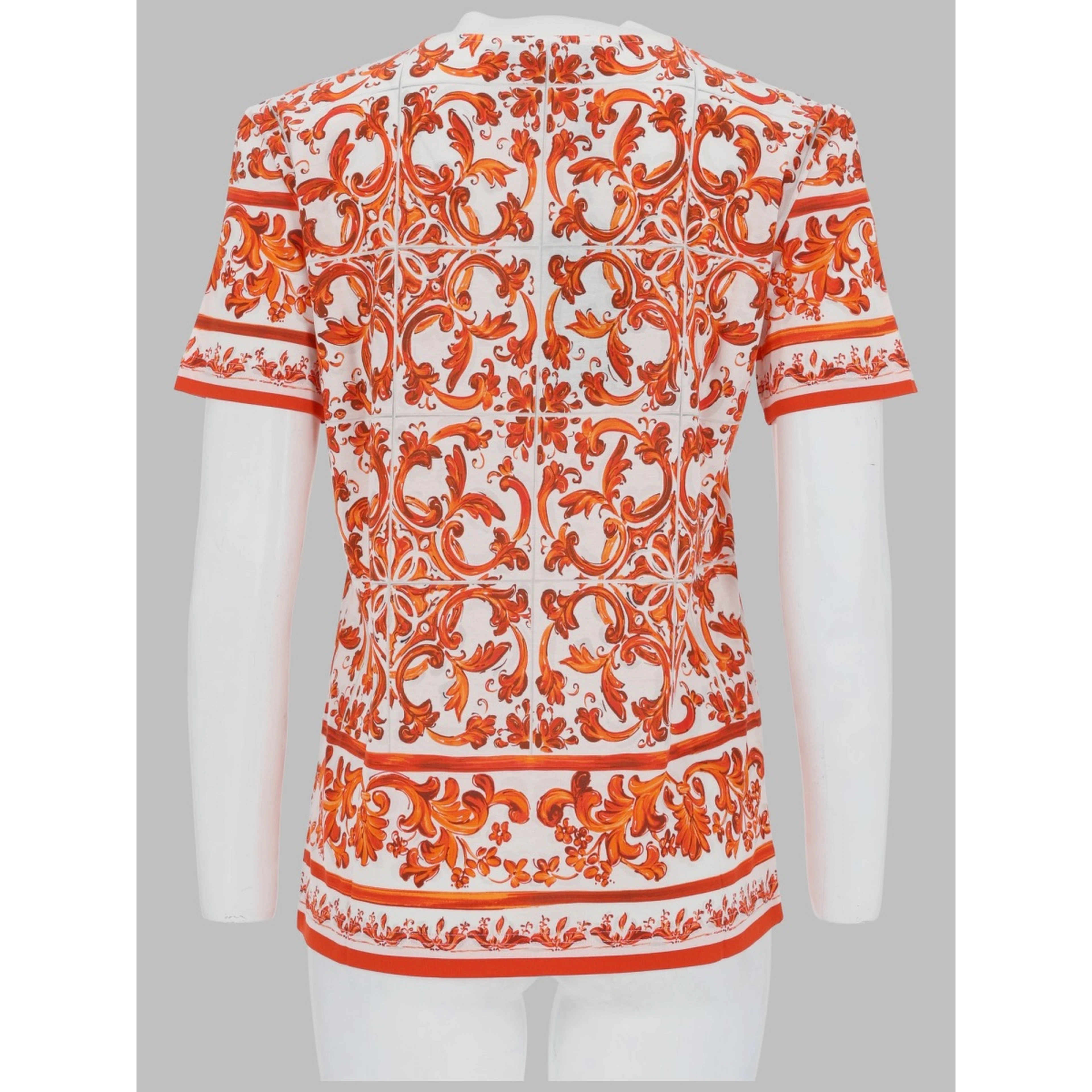 T-SHIRT IN JERSEY STAMPA MAIOLICA