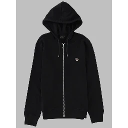 FELPA "ZEBRA" CON ZIP E CAPPUCCIO