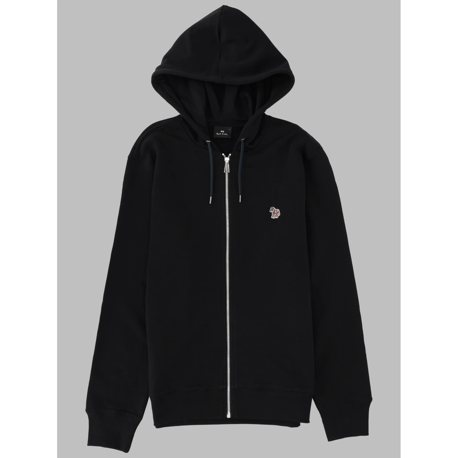 FELPA "ZEBRA" CON ZIP E CAPPUCCIO