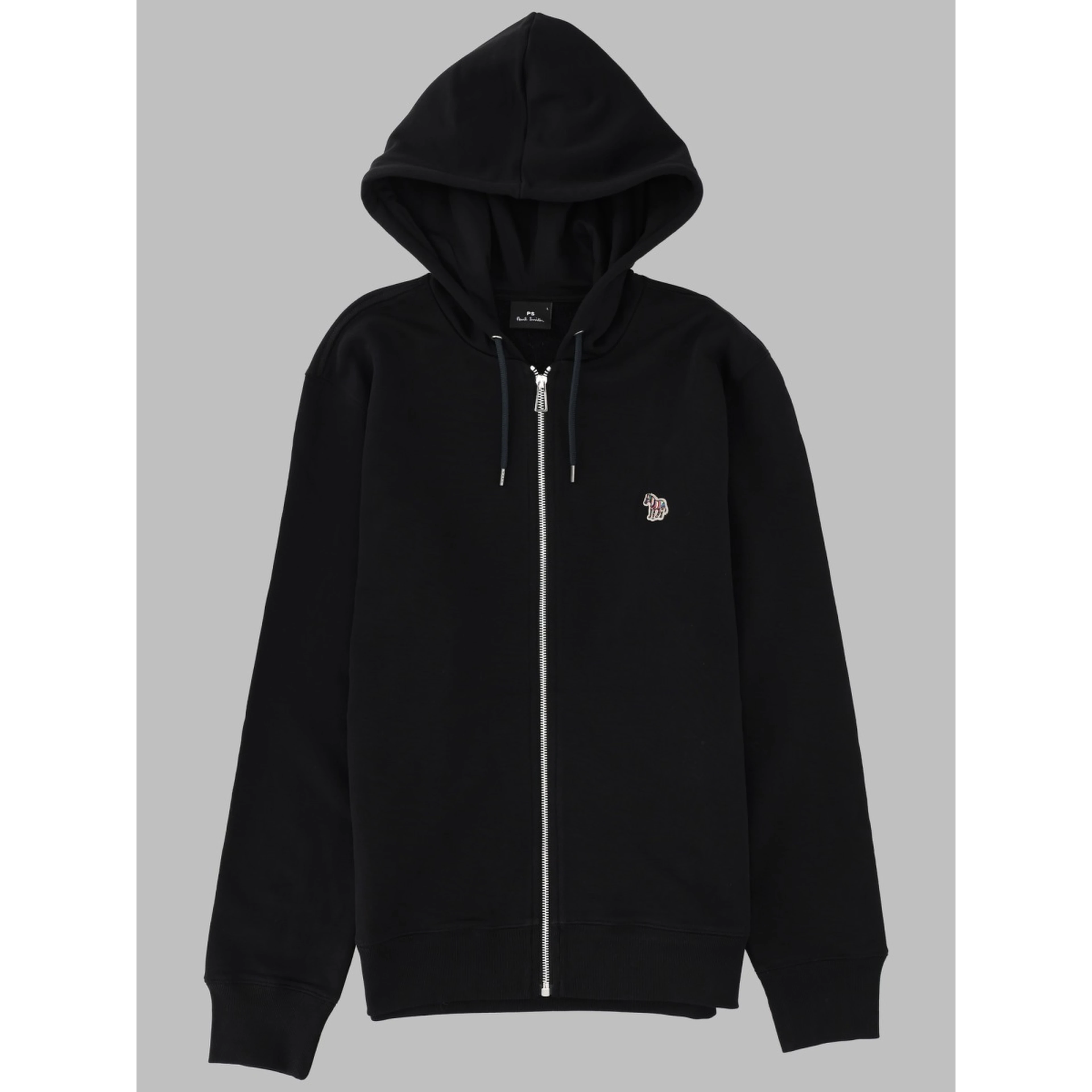 FELPA "ZEBRA" CON ZIP E CAPPUCCIO