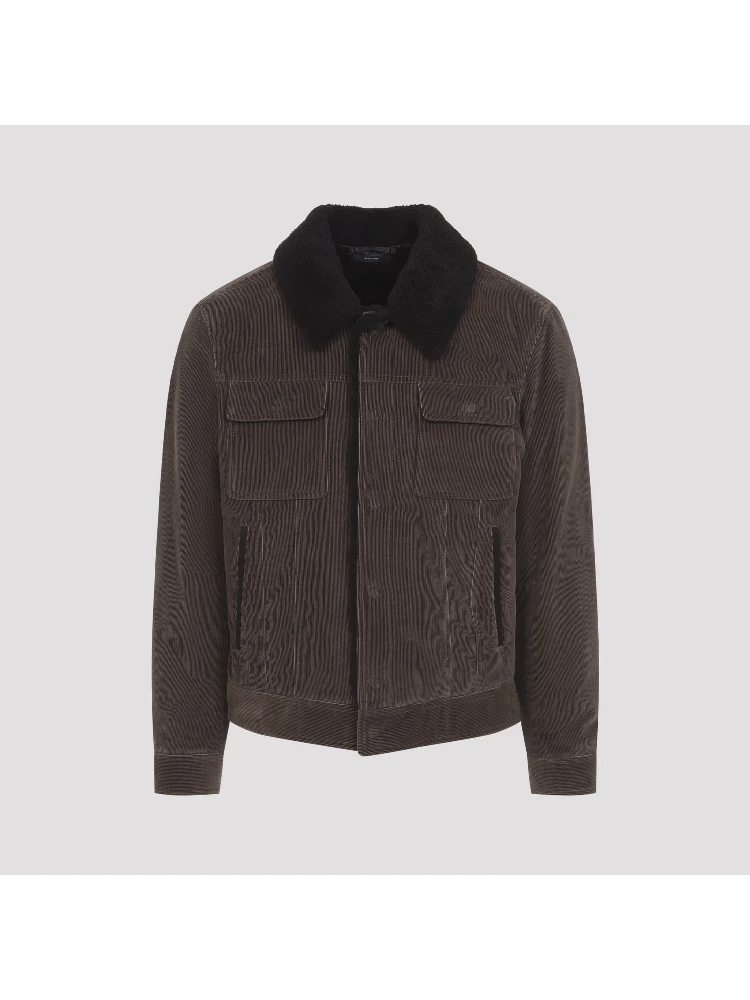 Tom Ford 900 Wale Cord Sherling Collar Trucker