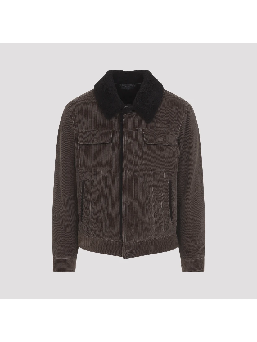 Tom Ford 900 Wale Cord Sherling Collar Trucker