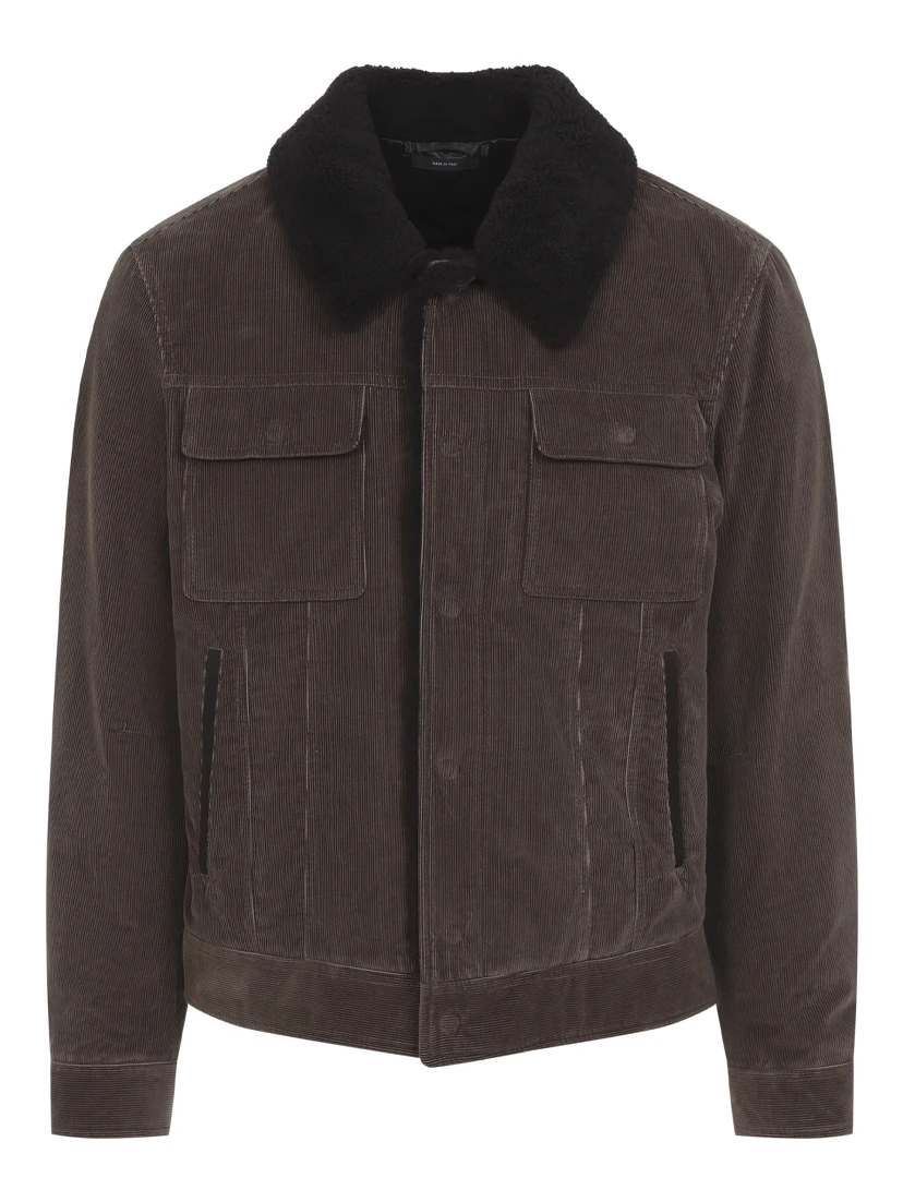Tom Ford 900 Wale Cord Sherling Collar Trucker