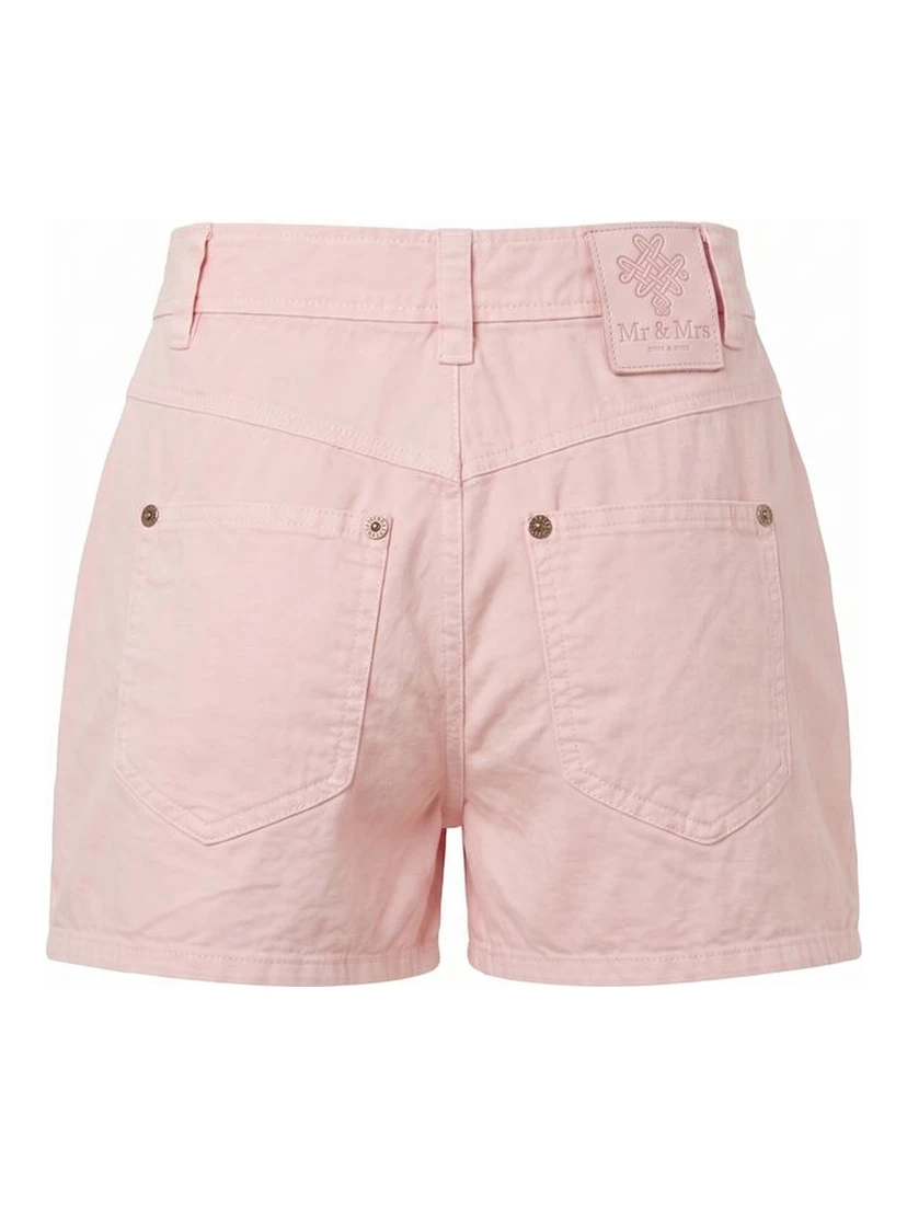 Pink Cotton Women Shorts