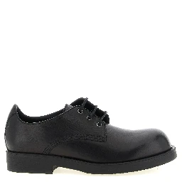 Black Cowhide Oxfords And Derbies