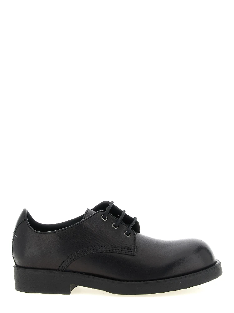 Black Cowhide Oxfords And Derbies
