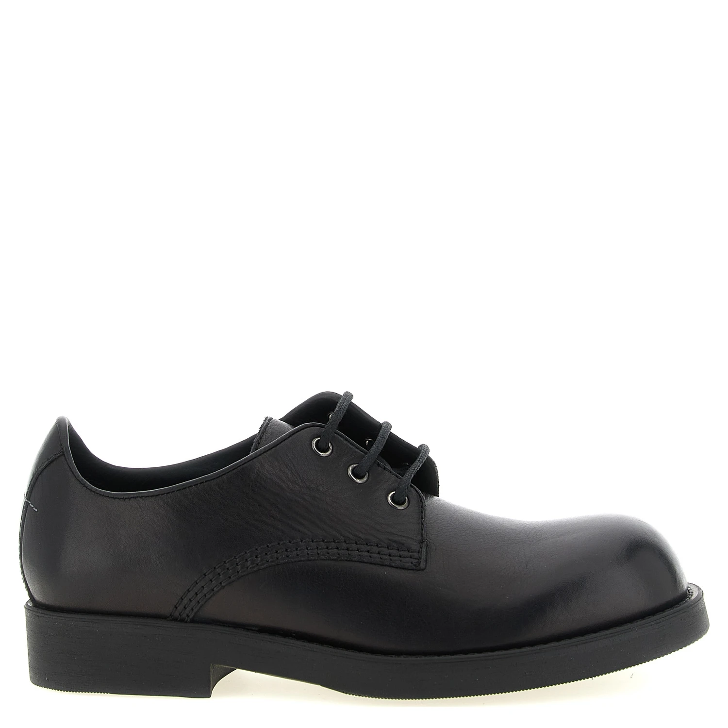 Black Cowhide Oxfords And Derbies
