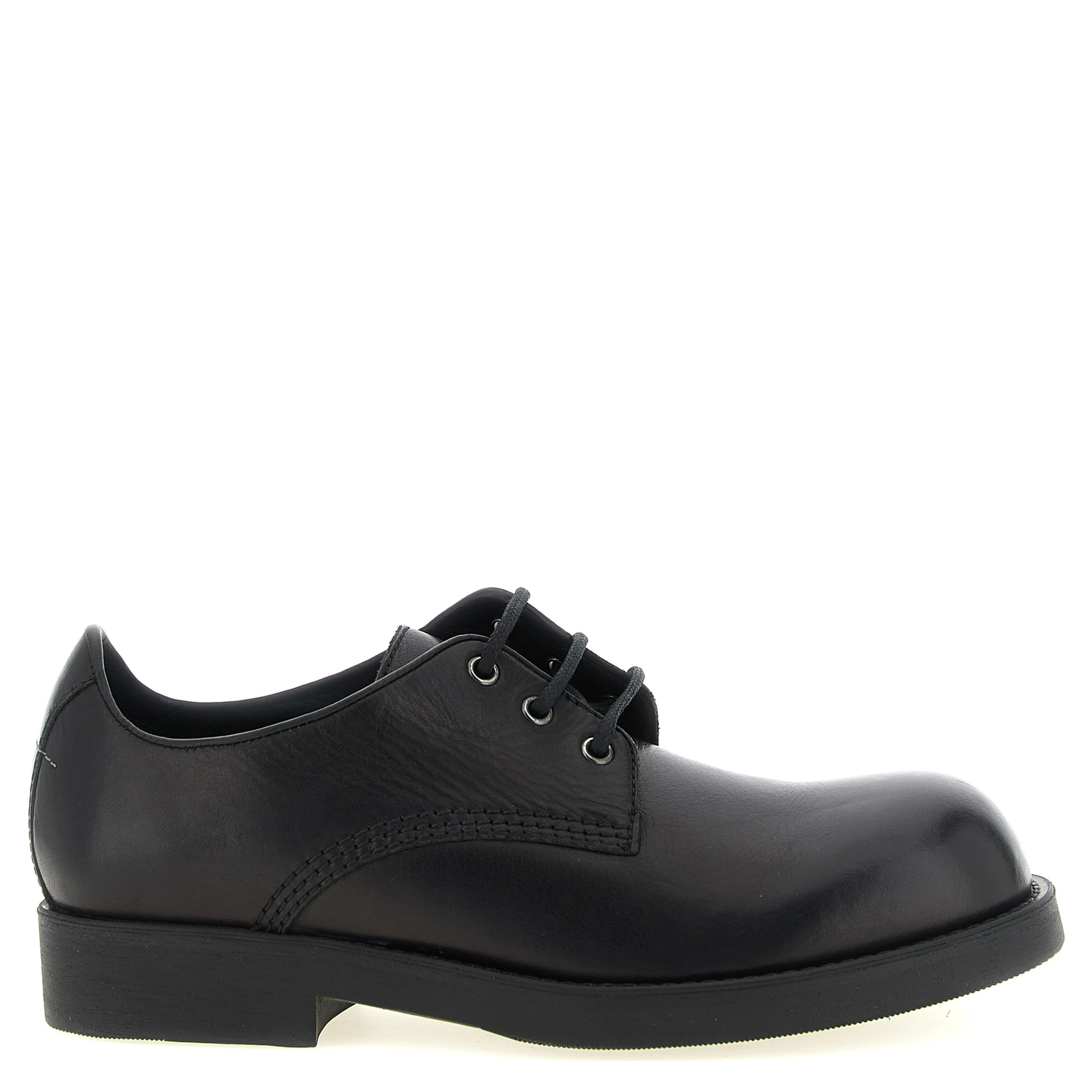 Black Cowhide Oxfords And Derbies