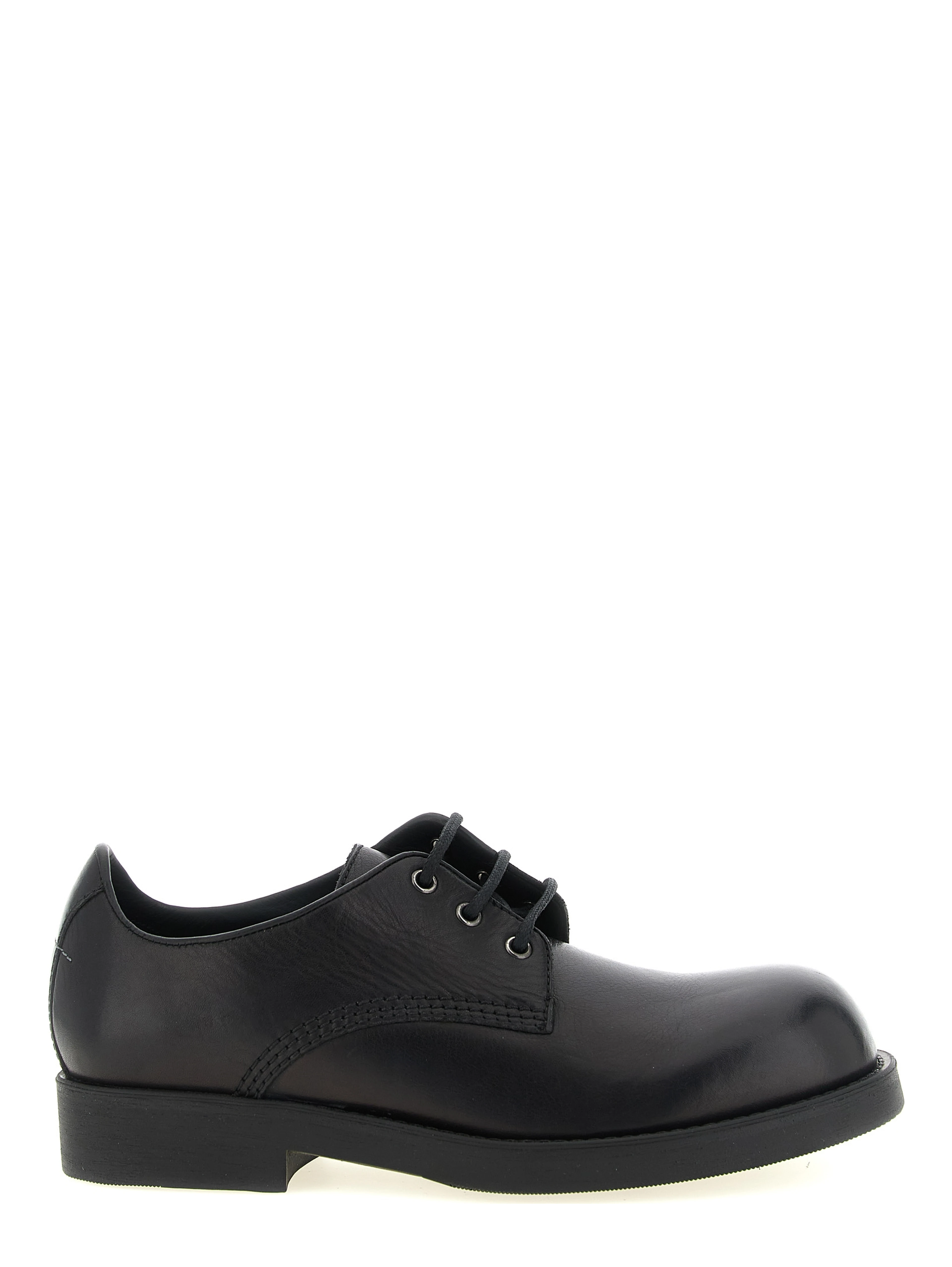 Black Cowhide Oxfords And Derbies