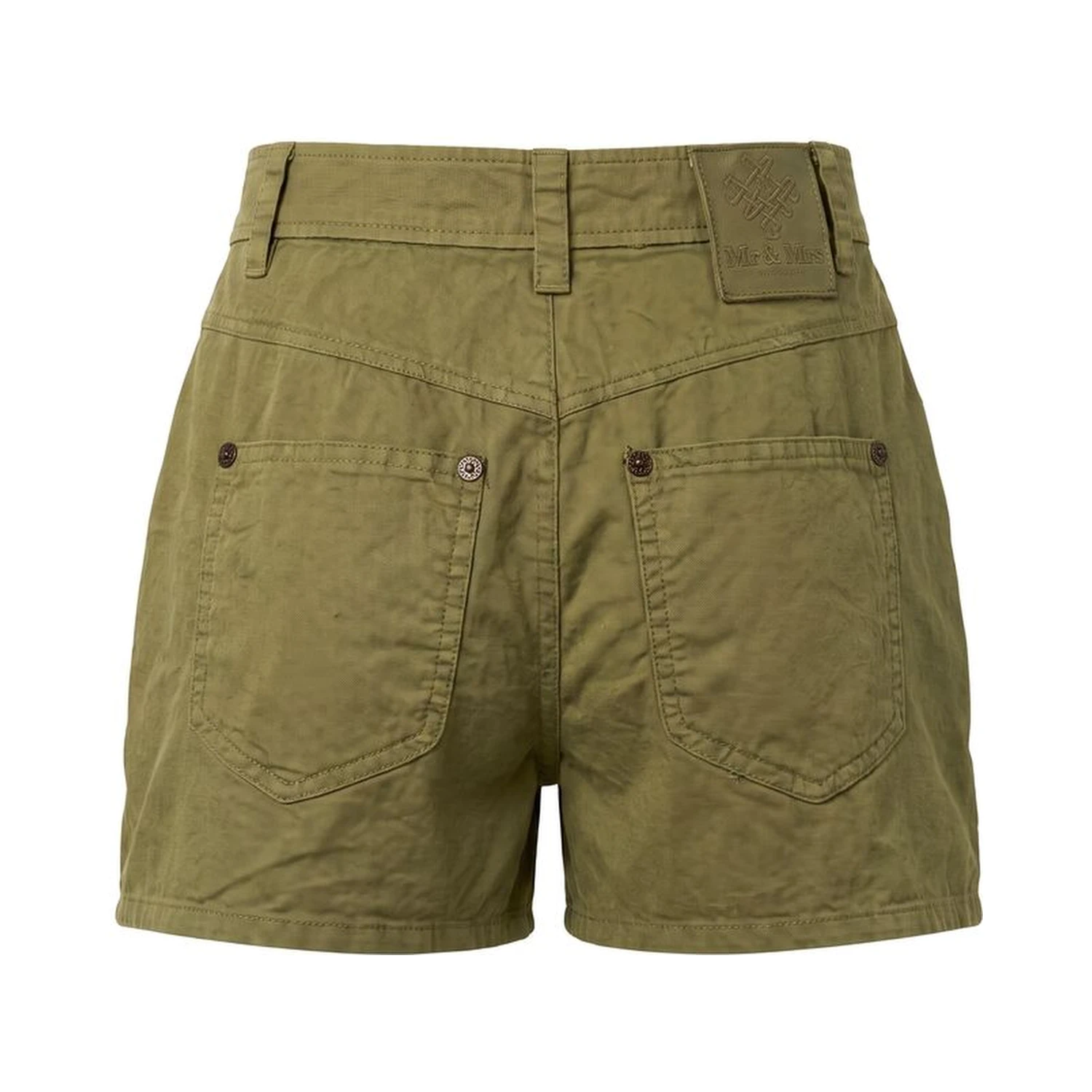 Green Cotton Women Shorts