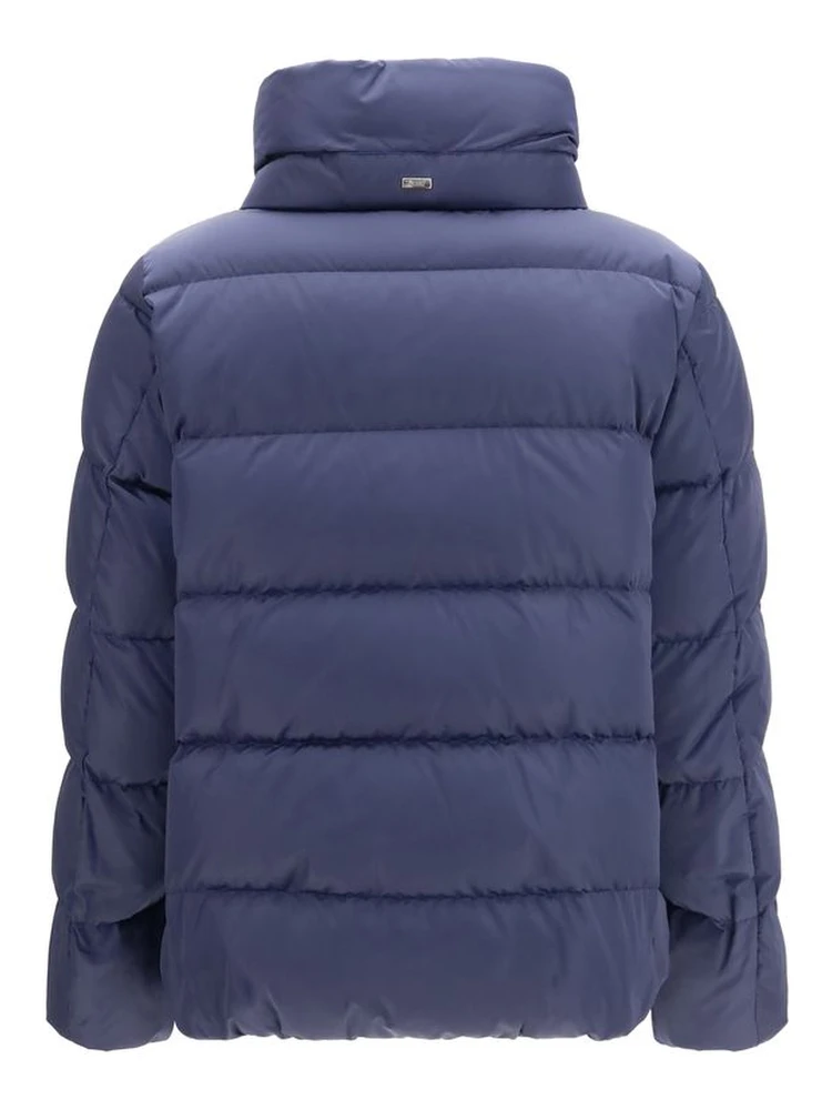 Blue Polyester Full-Length Jacket alternative