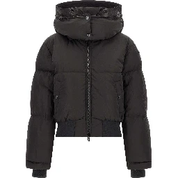 Black Polyamide Full-Length Jacket