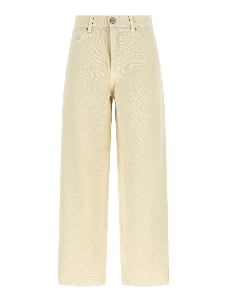 Beige Cotton Jeans Denim