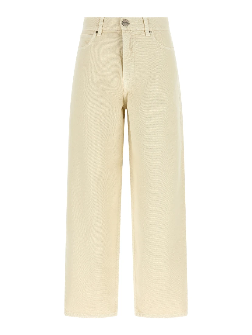 Beige Cotton Jeans Denim