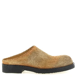 Beige Cowhide Mules