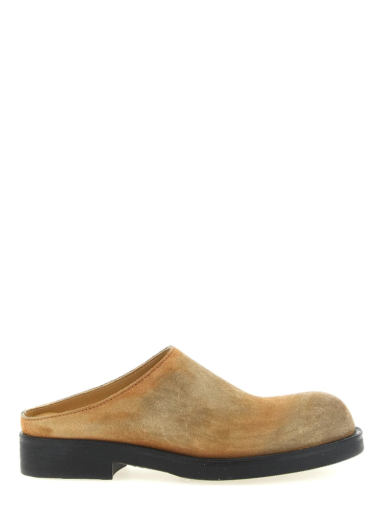 Beige Cowhide Mules