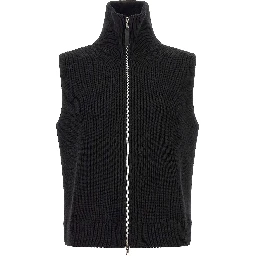 Black Wool Sleeveles Sweater