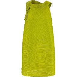 Bicolor Polyester Midi Dress