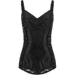 Black Polyamide Bodysuit