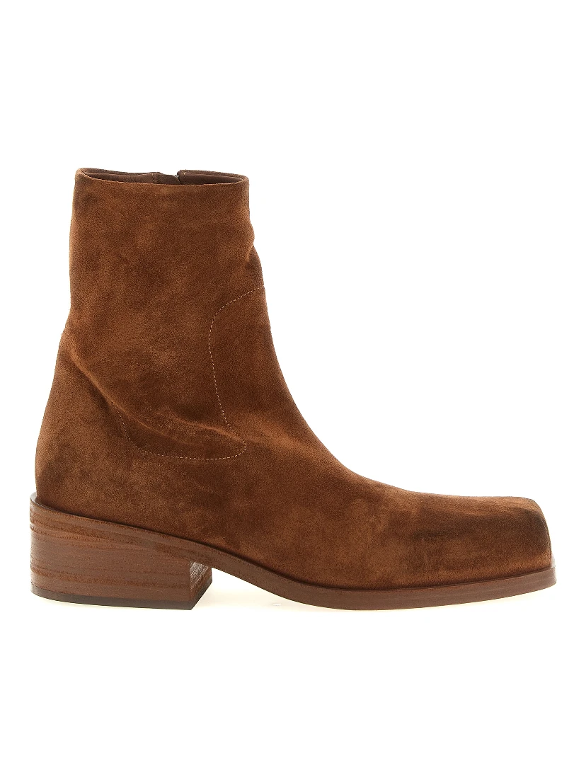 Brown Calfskin Ankle Boots
