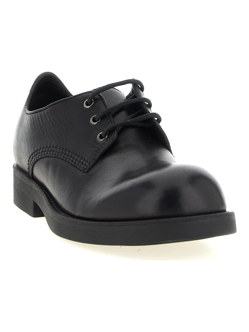 Black Cowhide Oxfords And Derbies