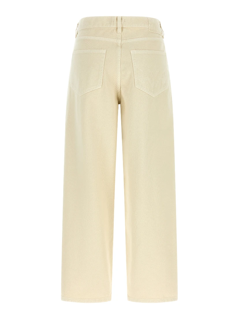 Beige Cotton Jeans Denim
