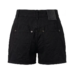Black Cotton Women Shorts