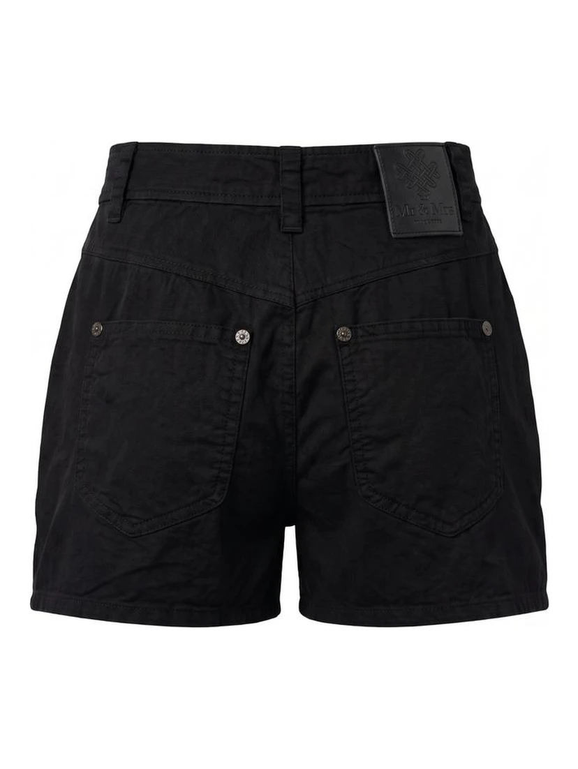 Black Cotton Women Shorts