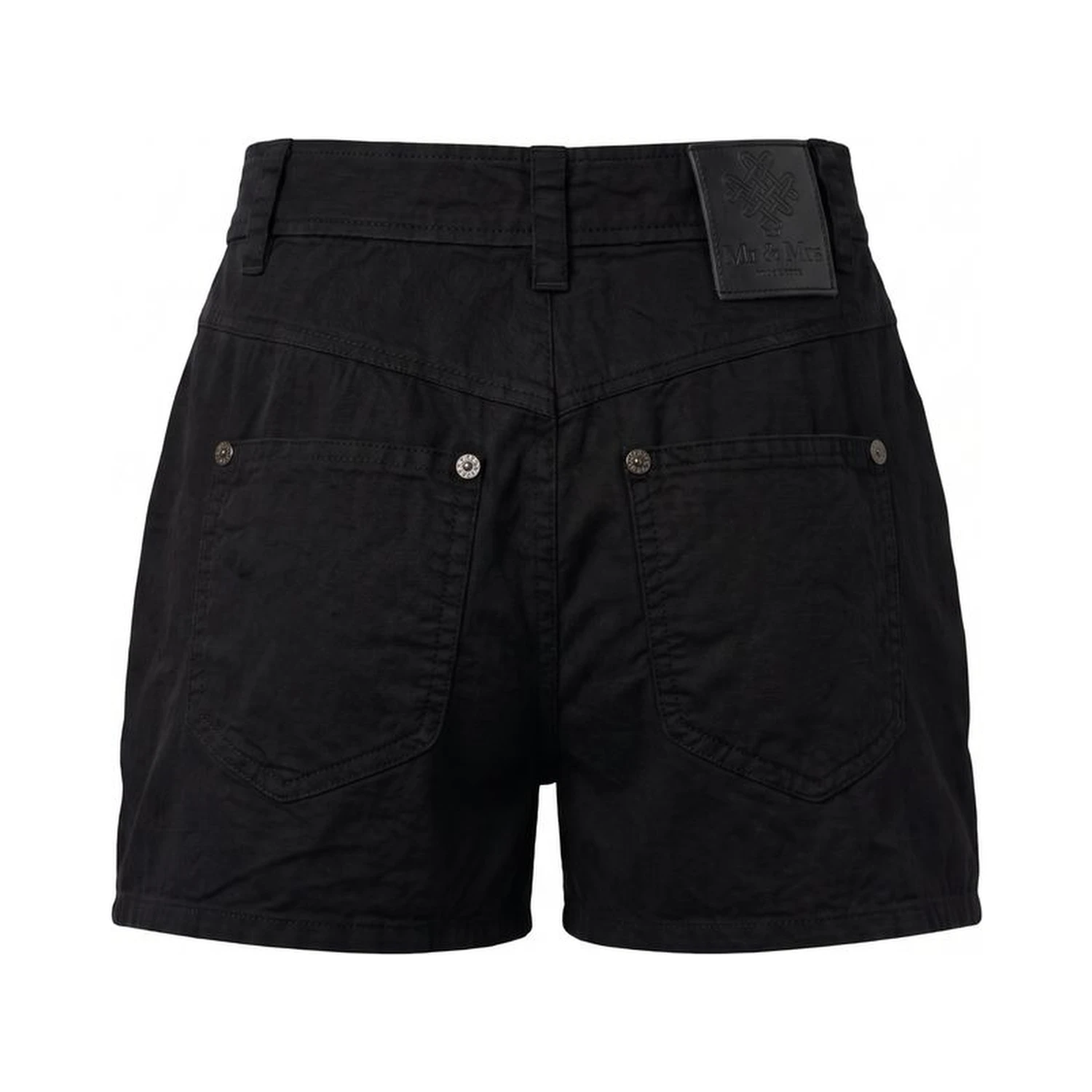 Black Cotton Women Shorts