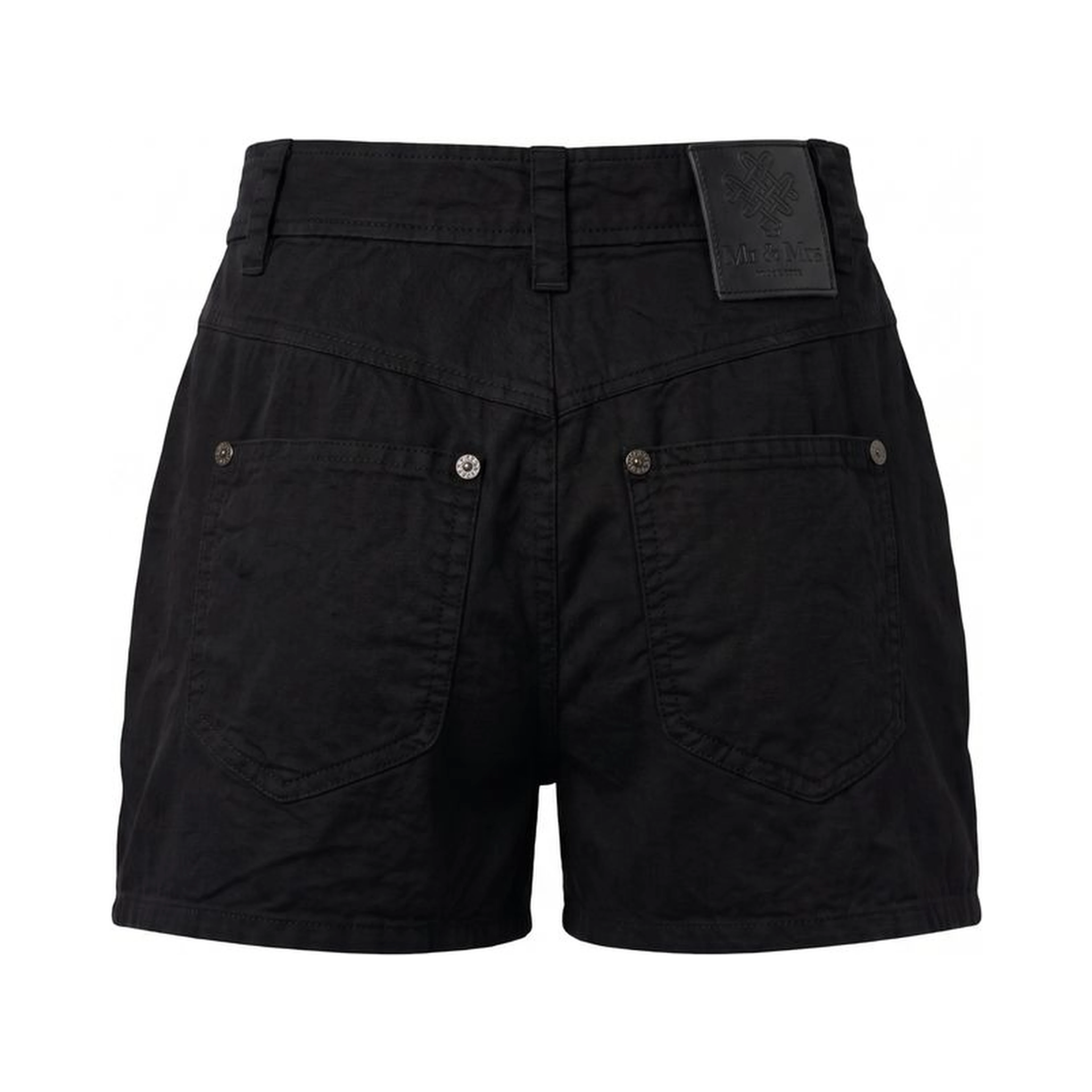 Black Cotton Women Shorts