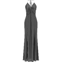 Gray Acetate Long Dress