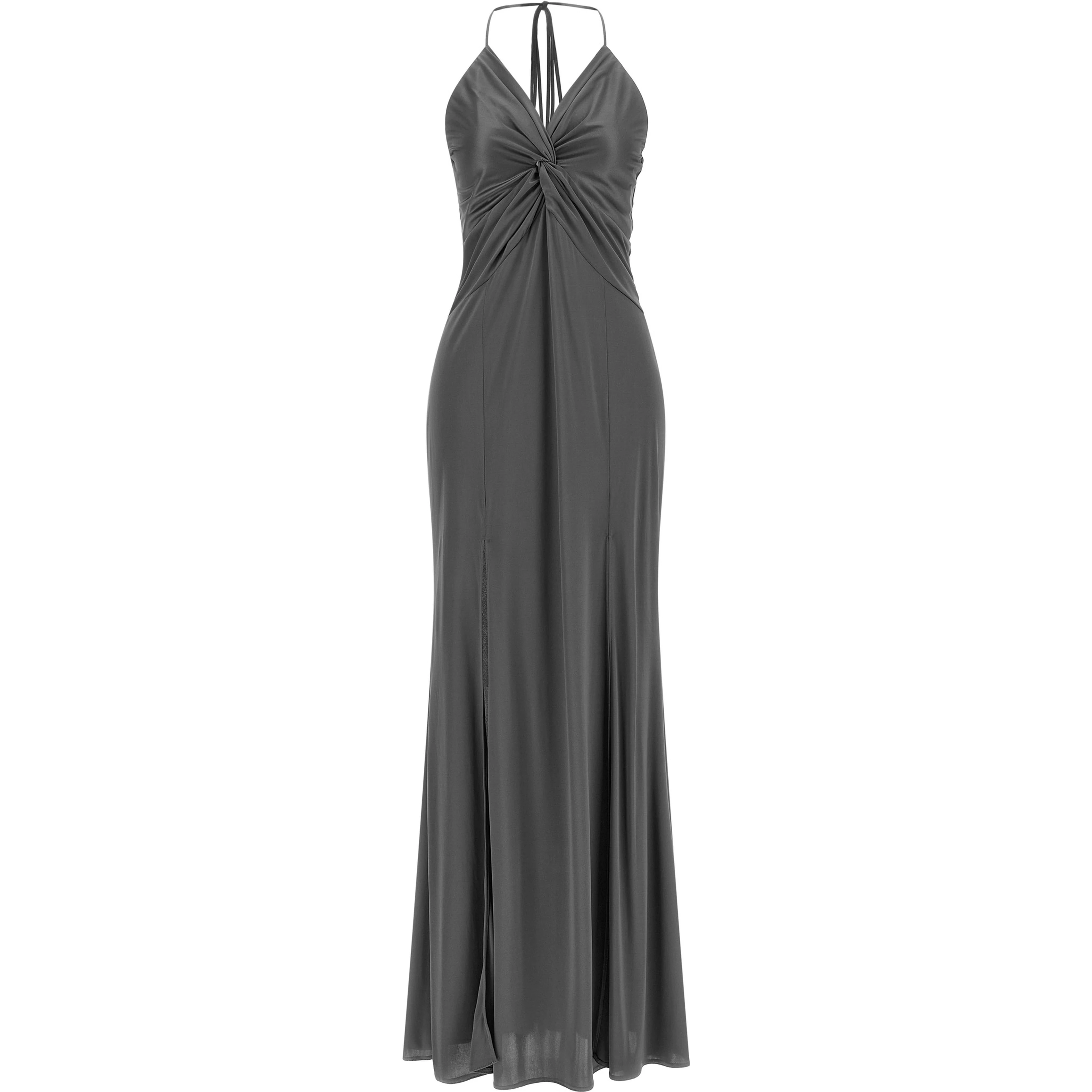 Gray Acetate Long Dress