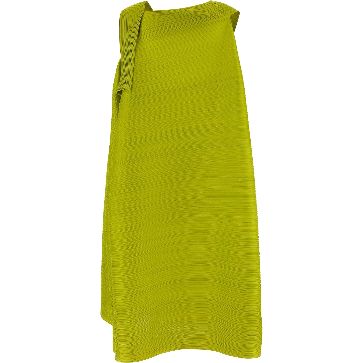 Bicolor Polyester Midi Dress